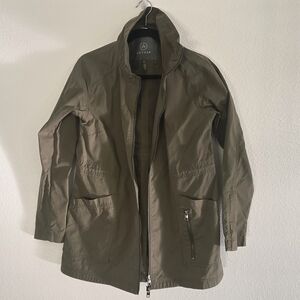 Aether Arden Cargo Jacket Women Wax Cotton Army Olive Green Size Small